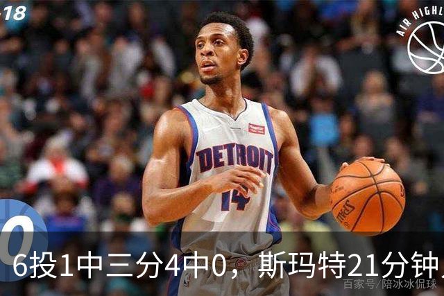 6投1中三分4中0，斯玛特21分钟只靠罚球拿3分